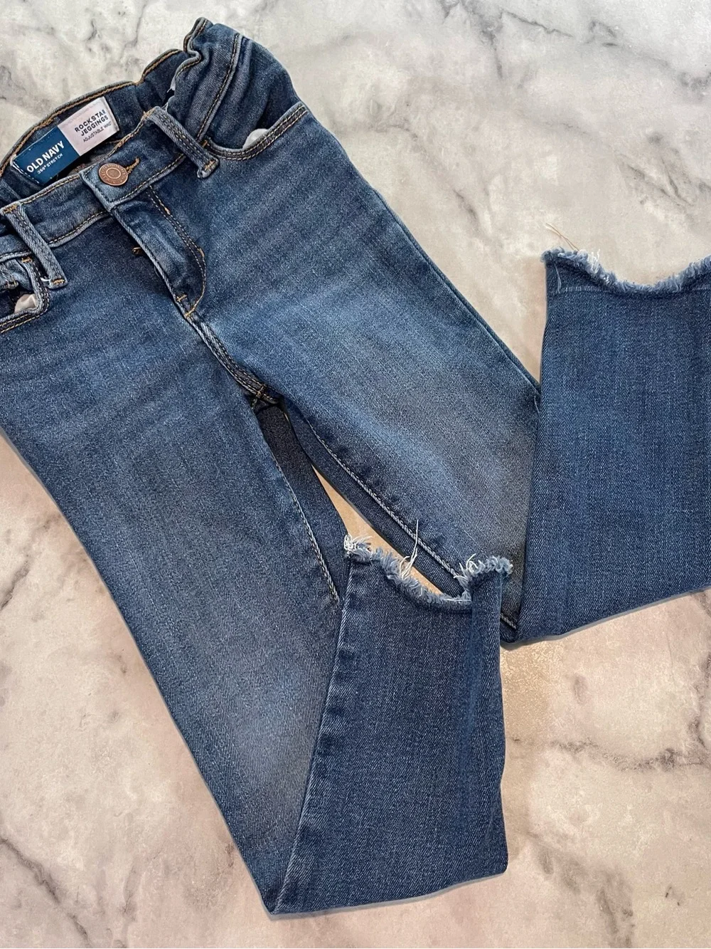 3 pr Girls Jeans size 5, 5T Old Navy Rockstar Jeggings 3 pair adjustable waists